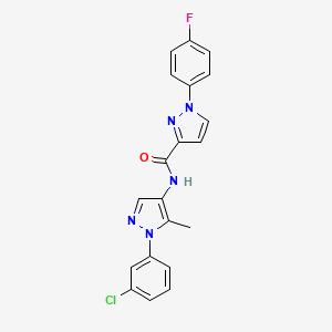 N-[1-(3-chlorophenyl)-5-methylpyrazol-4-yl]-1-(4-fluorophenyl)pyrazole-3-carboxamide