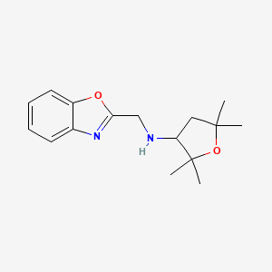 molecular formula C16H22N2O2 B7665223 N-(1,3-benzoxazol-2-ylmethyl)-2,2,5,5-tetramethyloxolan-3-amine 