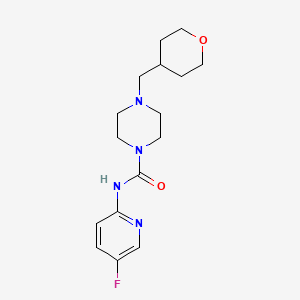 molecular formula C16H23FN4O2 B7665251 N-(5-fluoropyridin-2-yl)-4-(oxan-4-ylmethyl)piperazine-1-carboxamide 