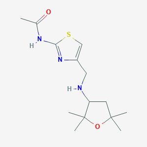 N-[4-[[(2,2,5,5-tetramethyloxolan-3-yl)amino]methyl]-1,3-thiazol-2-yl]acetamide