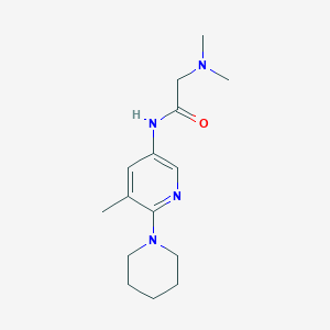 molecular formula C15H24N4O B7665262 2-(dimethylamino)-N-(5-methyl-6-piperidin-1-ylpyridin-3-yl)acetamide 