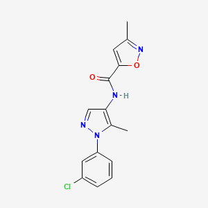 N-[1-(3-chlorophenyl)-5-methylpyrazol-4-yl]-3-methyl-1,2-oxazole-5-carboxamide