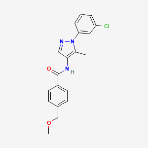 N-[1-(3-chlorophenyl)-5-methylpyrazol-4-yl]-4-(methoxymethyl)benzamide