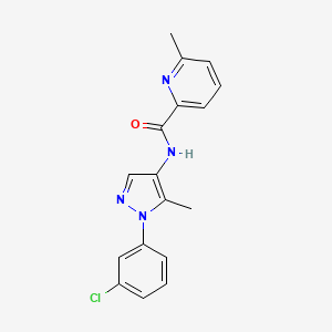 N-[1-(3-chlorophenyl)-5-methylpyrazol-4-yl]-6-methylpyridine-2-carboxamide