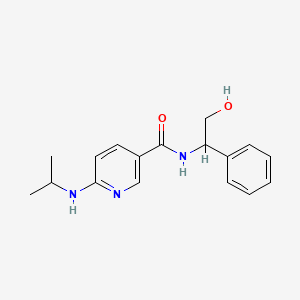 N-(2-hydroxy-1-phenylethyl)-6-(propan-2-ylamino)pyridine-3-carboxamide