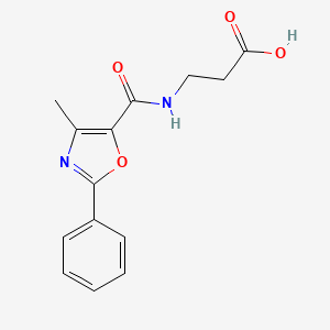 molecular formula C14H14N2O4 B7665294 3-[(4-Methyl-2-phenyl-1,3-oxazole-5-carbonyl)amino]propanoic acid 