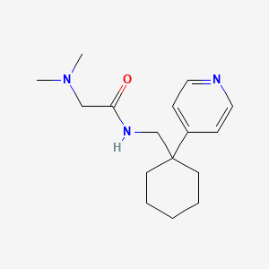 molecular formula C16H25N3O B7665325 2-(dimethylamino)-N-[(1-pyridin-4-ylcyclohexyl)methyl]acetamide 