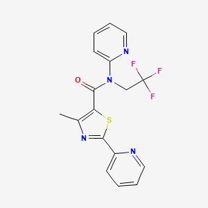 4-methyl-N,2-dipyridin-2-yl-N-(2,2,2-trifluoroethyl)-1,3-thiazole-5-carboxamide