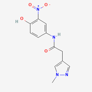 N-(4-hydroxy-3-nitrophenyl)-2-(1-methylpyrazol-4-yl)acetamide