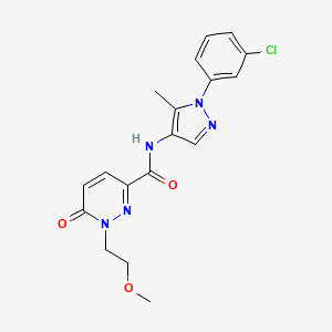 N-[1-(3-chlorophenyl)-5-methylpyrazol-4-yl]-1-(2-methoxyethyl)-6-oxopyridazine-3-carboxamide