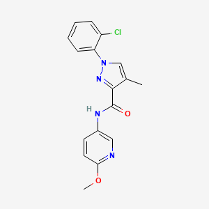 1-(2-chlorophenyl)-N-(6-methoxypyridin-3-yl)-4-methylpyrazole-3-carboxamide