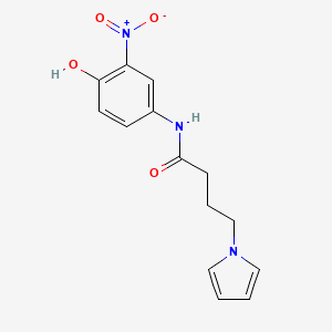 N-(4-hydroxy-3-nitrophenyl)-4-pyrrol-1-ylbutanamide