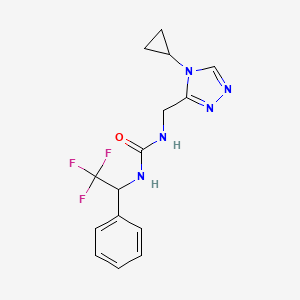 1-[(4-Cyclopropyl-1,2,4-triazol-3-yl)methyl]-3-(2,2,2-trifluoro-1-phenylethyl)urea