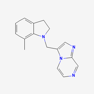 3-[(7-Methyl-2,3-dihydroindol-1-yl)methyl]imidazo[1,2-a]pyrazine