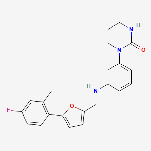 1-[3-[[5-(4-Fluoro-2-methylphenyl)furan-2-yl]methylamino]phenyl]-1,3-diazinan-2-one