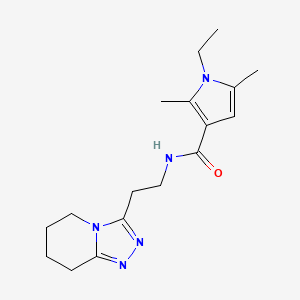 1-ethyl-2,5-dimethyl-N-[2-(5,6,7,8-tetrahydro-[1,2,4]triazolo[4,3-a]pyridin-3-yl)ethyl]pyrrole-3-carboxamide