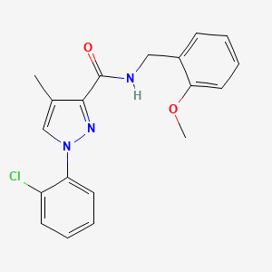 1-(2-chlorophenyl)-N-[(2-methoxyphenyl)methyl]-4-methylpyrazole-3-carboxamide