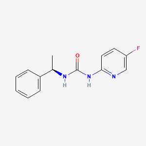 molecular formula C14H14FN3O B7665458 1-(5-fluoropyridin-2-yl)-3-[(1R)-1-phenylethyl]urea 