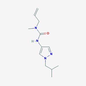 molecular formula C12H20N4O B7665484 1-Methyl-3-[1-(2-methylpropyl)pyrazol-4-yl]-1-prop-2-enylurea 