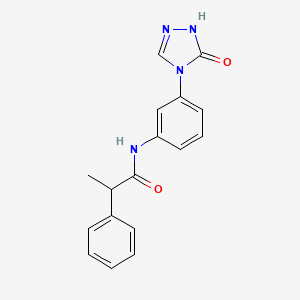 molecular formula C17H16N4O2 B7665496 N-[3-(5-oxo-1H-1,2,4-triazol-4-yl)phenyl]-2-phenylpropanamide 