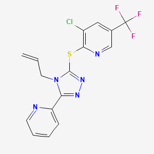 3-Chloro-2-[(4-prop-2-enyl-5-pyridin-2-yl-1,2,4-triazol-3-yl)sulfanyl]-5-(trifluoromethyl)pyridine