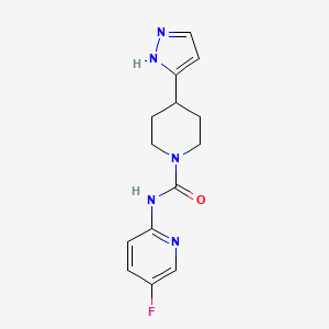 N-(5-fluoropyridin-2-yl)-4-(1H-pyrazol-5-yl)piperidine-1-carboxamide