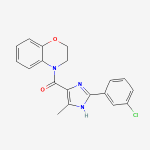 [2-(3-chlorophenyl)-5-methyl-1H-imidazol-4-yl]-(2,3-dihydro-1,4-benzoxazin-4-yl)methanone