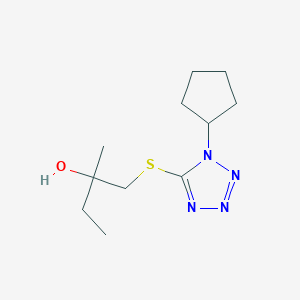 1-(1-Cyclopentyltetrazol-5-yl)sulfanyl-2-methylbutan-2-ol