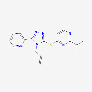 2-Propan-2-yl-4-[(4-prop-2-enyl-5-pyridin-2-yl-1,2,4-triazol-3-yl)sulfanyl]pyrimidine