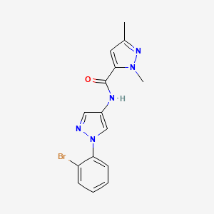 N-[1-(2-bromophenyl)pyrazol-4-yl]-2,5-dimethylpyrazole-3-carboxamide