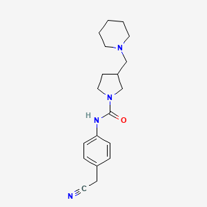 N-[4-(cyanomethyl)phenyl]-3-(piperidin-1-ylmethyl)pyrrolidine-1-carboxamide