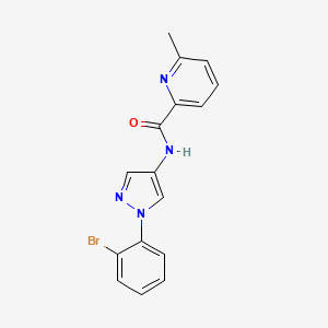 N-[1-(2-bromophenyl)pyrazol-4-yl]-6-methylpyridine-2-carboxamide