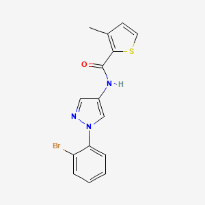 N-[1-(2-bromophenyl)pyrazol-4-yl]-3-methylthiophene-2-carboxamide