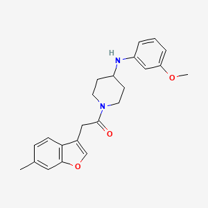 1-[4-(3-Methoxyanilino)piperidin-1-yl]-2-(6-methyl-1-benzofuran-3-yl)ethanone