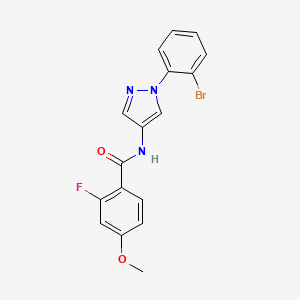 N-[1-(2-bromophenyl)pyrazol-4-yl]-2-fluoro-4-methoxybenzamide