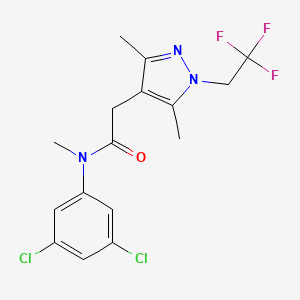 N-(3,5-dichlorophenyl)-2-[3,5-dimethyl-1-(2,2,2-trifluoroethyl)pyrazol-4-yl]-N-methylacetamide