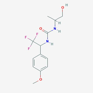 1-(1-Hydroxypropan-2-yl)-3-[2,2,2-trifluoro-1-(4-methoxyphenyl)ethyl]urea