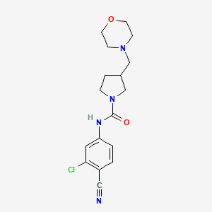 molecular formula C17H21ClN4O2 B7665667 N-(3-chloro-4-cyanophenyl)-3-(morpholin-4-ylmethyl)pyrrolidine-1-carboxamide 