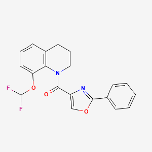 [8-(difluoromethoxy)-3,4-dihydro-2H-quinolin-1-yl]-(2-phenyl-1,3-oxazol-4-yl)methanone