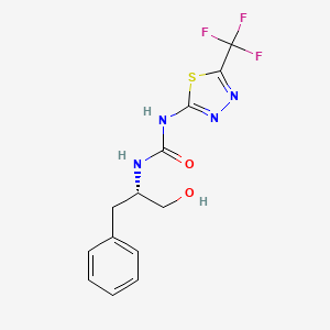 1-[(2S)-1-hydroxy-3-phenylpropan-2-yl]-3-[5-(trifluoromethyl)-1,3,4-thiadiazol-2-yl]urea