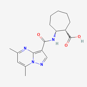 (1S,2R)-2-[(5,7-dimethylpyrazolo[1,5-a]pyrimidine-3-carbonyl)amino]cycloheptane-1-carboxylic acid