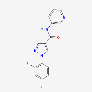 molecular formula C15H10F2N4O B7665731 1-(2,4-difluorophenyl)-N-pyridin-3-ylpyrazole-4-carboxamide 