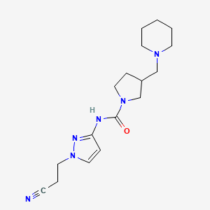 N-[1-(2-cyanoethyl)pyrazol-3-yl]-3-(piperidin-1-ylmethyl)pyrrolidine-1-carboxamide