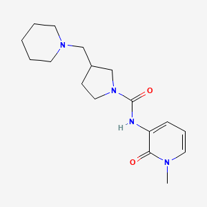 N-(1-methyl-2-oxopyridin-3-yl)-3-(piperidin-1-ylmethyl)pyrrolidine-1-carboxamide