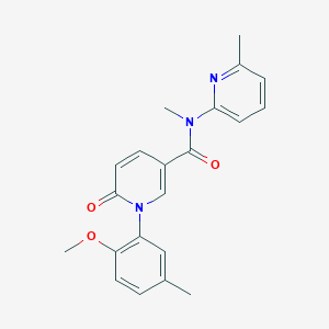 molecular formula C21H21N3O3 B7665754 1-(2-methoxy-5-methylphenyl)-N-methyl-N-(6-methylpyridin-2-yl)-6-oxopyridine-3-carboxamide 