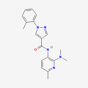 molecular formula C19H21N5O B7665760 N-[2-(dimethylamino)-6-methylpyridin-3-yl]-1-(2-methylphenyl)pyrazole-4-carboxamide 