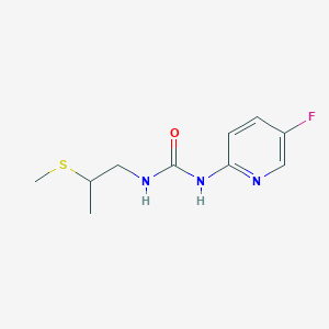 molecular formula C10H14FN3OS B7665765 1-(5-Fluoropyridin-2-yl)-3-(2-methylsulfanylpropyl)urea 