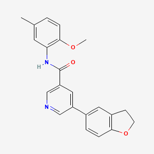 5-(2,3-dihydro-1-benzofuran-5-yl)-N-(2-methoxy-5-methylphenyl)pyridine-3-carboxamide