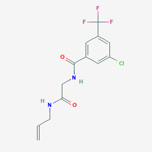 3-chloro-N-[2-oxo-2-(prop-2-enylamino)ethyl]-5-(trifluoromethyl)benzamide