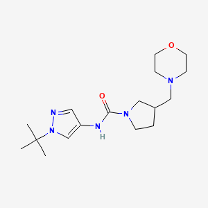 molecular formula C17H29N5O2 B7665816 N-(1-tert-butylpyrazol-4-yl)-3-(morpholin-4-ylmethyl)pyrrolidine-1-carboxamide 